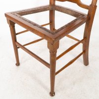 Morris & Co. A monumental set of fourteen Arts & Crafts oak dining chairs - Thumbnail 12