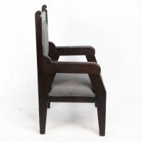Dr Christopher Dresser In the Style of – Aesthetic Movement Ebonised Armchair - Thumbnail 4
