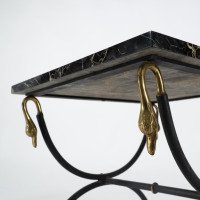 Maison Jansen. A Black Marble Top with Gold & Silver Veins Coffee Table - Thumbnail 9