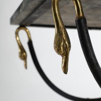 Maison Jansen. A Black Marble Top with Gold & Silver Veins Coffee Table - Thumbnail 10