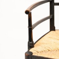 James Plucknett, attributed. Probably for Collier & Plucknett. An Exaggerated High Back Anglo-Japanese Ebonized Armchair - Thumbnail 10