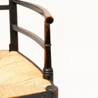 James Plucknett, attributed. Probably for Collier & Plucknett. An Exaggerated High Back Anglo-Japanese Ebonized Armchair - Thumbnail 11