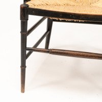 James Plucknett, attributed. Probably for Collier & Plucknett. An Exaggerated High Back Anglo-Japanese Ebonized Armchair - Thumbnail 16