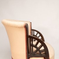 E. W. Godwin, attributed. An Anglo-Japanese White Circular Armchair with Fan Shaped Arms - Thumbnail 10
