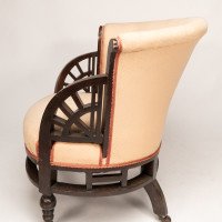 E. W. Godwin, attributed. An Anglo-Japanese White Circular Armchair with Fan Shaped Arms - Thumbnail 14