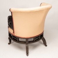 E. W. Godwin, attributed. An Anglo-Japanese White Circular Armchair with Fan Shaped Arms - Thumbnail 17