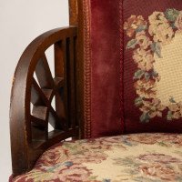 E. W. Godwin, attributed. An Anglo-Japanese Circular Armchair with Fan Shaped Arms - Thumbnail 11