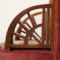 E. W. Godwin, attributed. An Anglo-Japanese Circular Armchair with Fan Shaped Arms - Thumbnail 14