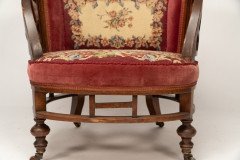 E. W. Godwin, attributed. An Anglo-Japanese Circular Armchair with Fan Shaped Arms - Thumbnail 15