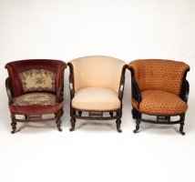 E. W. Godwin, attributed. An Anglo-Japanese Circular Armchair with Fan Shaped Arms - Thumbnail 19