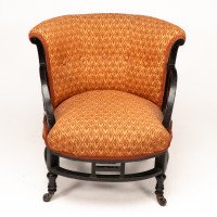 E. W. Godwin, attributed. An Anglo-Japanese Circular Armchair with Fan Shaped Arms #3 - Thumbnail 2