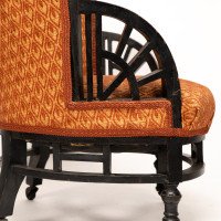 E. W. Godwin, attributed. An Anglo-Japanese Circular Armchair with Fan Shaped Arms #3 - Thumbnail 10