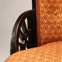 E. W. Godwin, attributed. An Anglo-Japanese Circular Armchair with Fan Shaped Arms #3 - Thumbnail 12