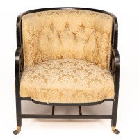 E. W. Godwin, attributed. An Anglo-Japanese Ebonized Walnut Lounge Chair - Thumbnail 6