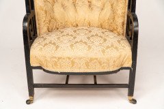 E. W. Godwin, attributed. An Anglo-Japanese Ebonized Walnut Lounge Chair - Thumbnail 13