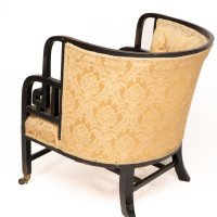 E. W. Godwin, attributed. An Anglo-Japanese Ebonized Walnut Lounge Chair - Thumbnail 16