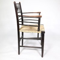 William Morris. A classic Sussex Arts and Crafts ebonized armchair from the Sussex range - Thumbnail 5