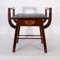 G. M. Ellwood for J. S. Henry. An Arts & Crafts 'A' Framed Piano or Dressing Table Stool - Thumbnail 2