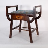 G. M. Ellwood for J. S. Henry. An Arts & Crafts 'A' Framed Piano or Dressing Table Stool - Thumbnail 3