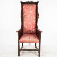 Heals of London, Attributed – Tall Arts & Crafts Oak Wing Back Armchair - Thumbnail 2