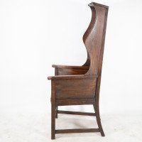 Heals of London, Attributed – Tall Arts & Crafts Oak Wing Back Armchair - Thumbnail 4
