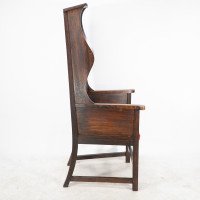 Heals of London, Attributed – Tall Arts & Crafts Oak Wing Back Armchair - Thumbnail 5