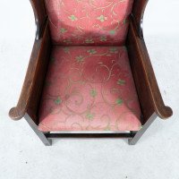 Heals of London, Attributed – Tall Arts & Crafts Oak Wing Back Armchair - Thumbnail 8