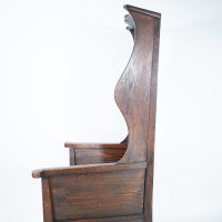 Heals of London, Attributed – Tall Arts & Crafts Oak Wing Back Armchair - Thumbnail 9