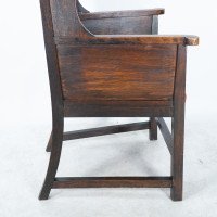 Heals of London, Attributed – Tall Arts & Crafts Oak Wing Back Armchair - Thumbnail 12