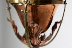 WAS Benson. An Arts & Crafts Copper and Brass Telescopic Standard Oil Lamp - Thumbnail 8