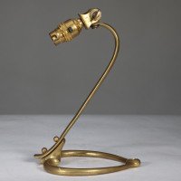 W. A. S. Benson Brass Table Lamp with Heart-Shaped Base - Thumbnail 5