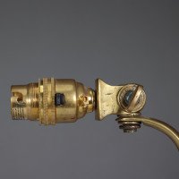 W. A. S. Benson Brass Table Lamp with Heart-Shaped Base - Thumbnail 11