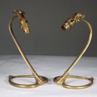 W. A. S. Benson Pair of Arts & Crafts Table Lamps with Heart-Shaped Bases - Thumbnail 2