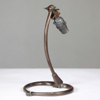 W. A. S. Benson – Arts and Crafts Brass Swan Table Light with Heart-Shaped Base - Thumbnail 6