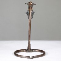 W. A. S. Benson – Arts and Crafts Brass Swan Table Light with Heart-Shaped Base - Thumbnail 5
