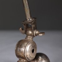 W. A. S. Benson. A Pair of Arts & Crafts Patinated Silver Table Lamp with Heart Shaped Base & Counter Weight Ball - Thumbnail 12