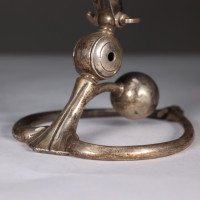 W. A. S. Benson. A Pair of Arts & Crafts Patinated Silver Table Lamp with Heart Shaped Base & Counter Weight Ball - Thumbnail 14