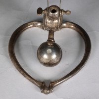W. A. S. Benson. A Pair of Arts & Crafts Patinated Silver Table Lamp with Heart Shaped Base & Counter Weight Ball - Thumbnail 16