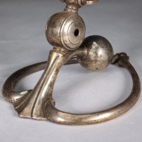 W. A. S. Benson. A Pair of Arts & Crafts Patinated Silver Table Lamp with Heart Shaped Base & Counter Weight Ball - Thumbnail 15