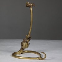 W. A. S. Benson. A Pair of Arts & Crafts Brass Table Lamps with Heart Shaped Bases - Thumbnail 5