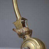 W. A. S. Benson. A Pair of Arts & Crafts Brass Table Lamps with Heart Shaped Bases - Thumbnail 13