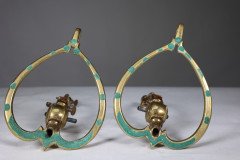 W. A. S. Benson. A Pair of Arts & Crafts Brass Table Lamps with Heart Shaped Bases - Thumbnail 18