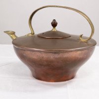 W. A. S. Benson – Arts and Crafts Copper and Brass Kettle with Hoop Handle - Thumbnail 2