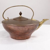 W. A. S. Benson – Arts and Crafts Copper and Brass Kettle with Hoop Handle - Thumbnail 4