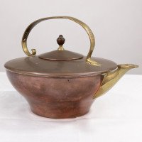 W. A. S. Benson – Arts and Crafts Copper and Brass Kettle with Hoop Handle - Thumbnail 5