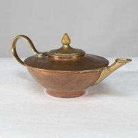 W. A. S. Benson, Small Arts and Crafts Copper and Brass Teapot - Thumbnail 3