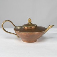 W. A. S. Benson, Small Arts and Crafts Copper and Brass Teapot - Thumbnail 4