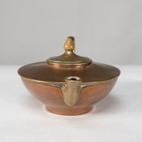 W. A. S. Benson, Small Arts and Crafts Copper and Brass Teapot - Thumbnail 5