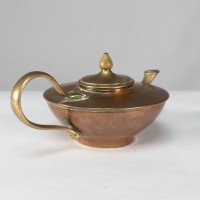 W. A. S. Benson, Small Arts and Crafts Copper and Brass Teapot - Thumbnail 7
