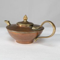 W. A. S. Benson, Small Arts and Crafts Copper and Brass Teapot - Thumbnail 8